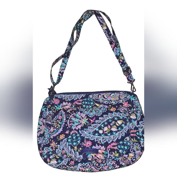 Vera Bradley Women's Floral Shoulder Bag - Blue and Purple - Picture 4 of 9